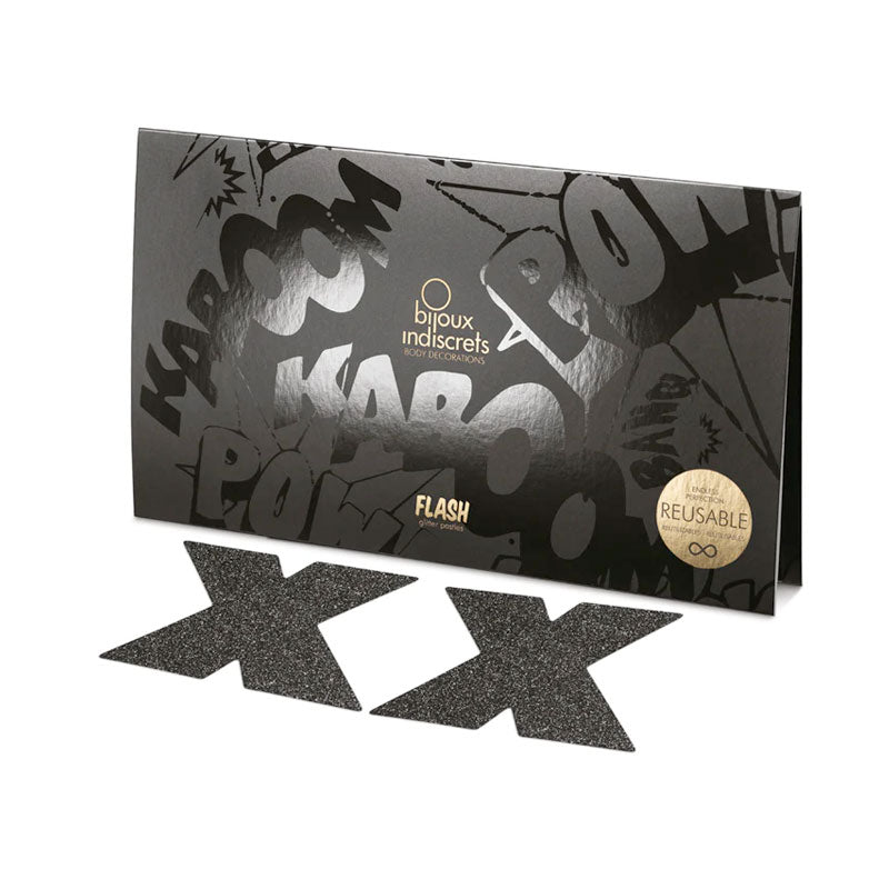 Flash Cross Tepelstickers - Zwart
