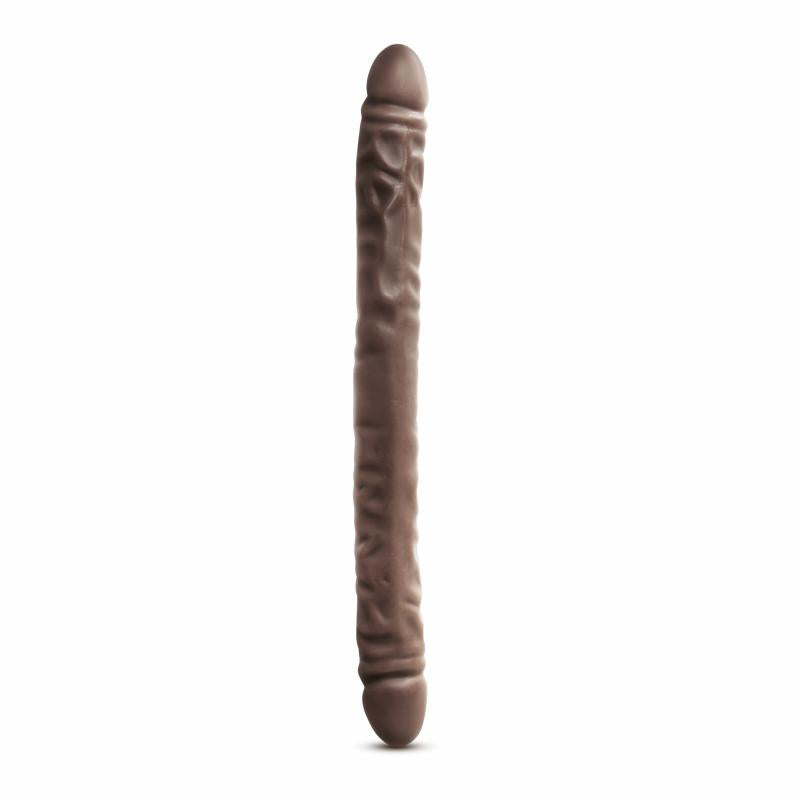 Dr. Skin –  lange Blush Dr. Skin Double Dildo 45,7 cm – Schokolade