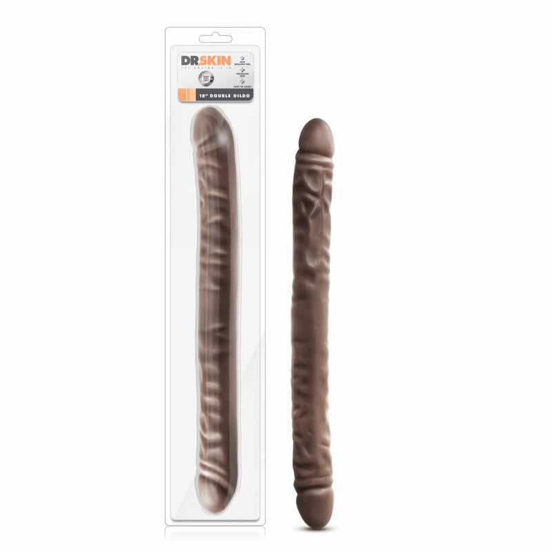 Dr. Skin –  lange Blush Dr. Skin Double Dildo 45,7 cm – Schokolade