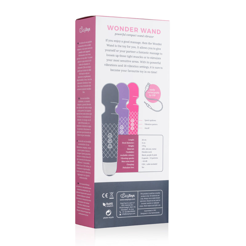 EasyToys Mini Wand-Vibrator - Schwarz