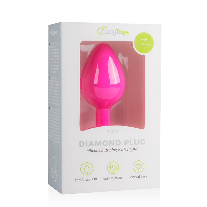Diamond Analplug mittlgroß - pink