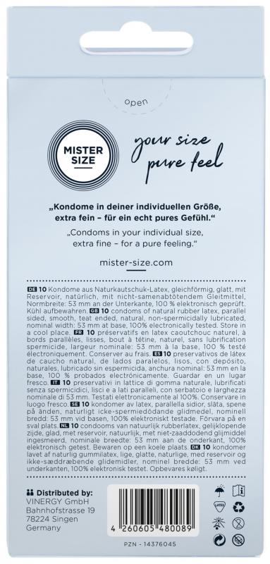 MISTER.SIZE 53 mm Kondome 10 Stück