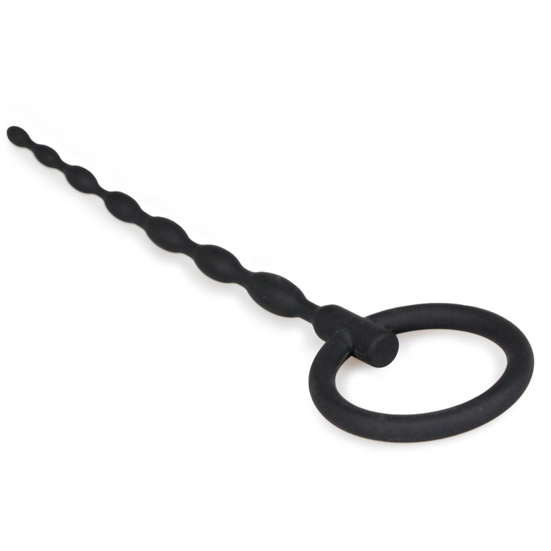 Penis-Plug mit Ring aus Silikon – Schwarz