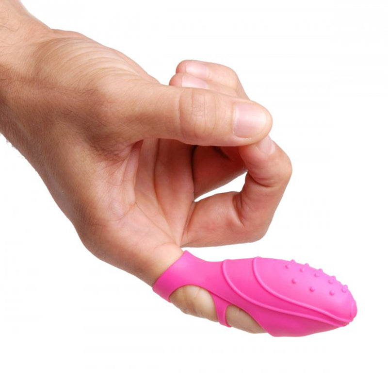 G-Punkt Fingervibrator aus Silikon in Pink